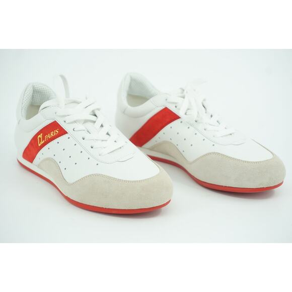 Christian Louboutin My K Low Donna Flat Leather Sneakers SZ 36.5 White NIB - Picture 3 of 11